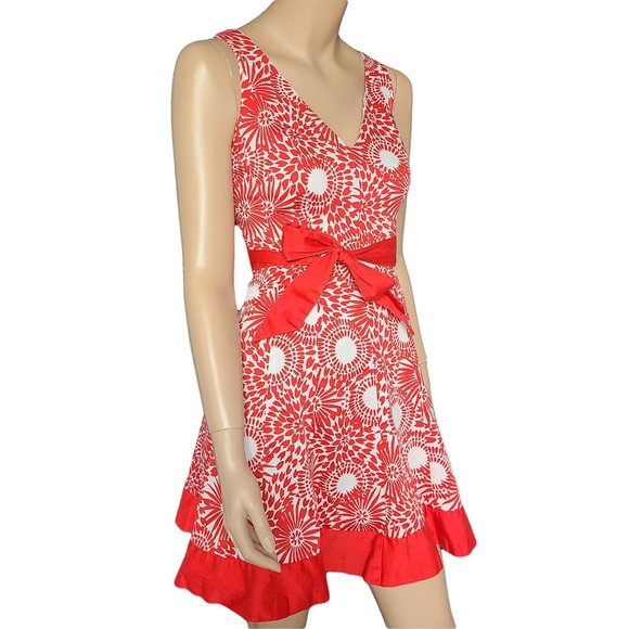 JONES STUDIO Red & White Fitted Sundress 4 - Picture 3 of 6